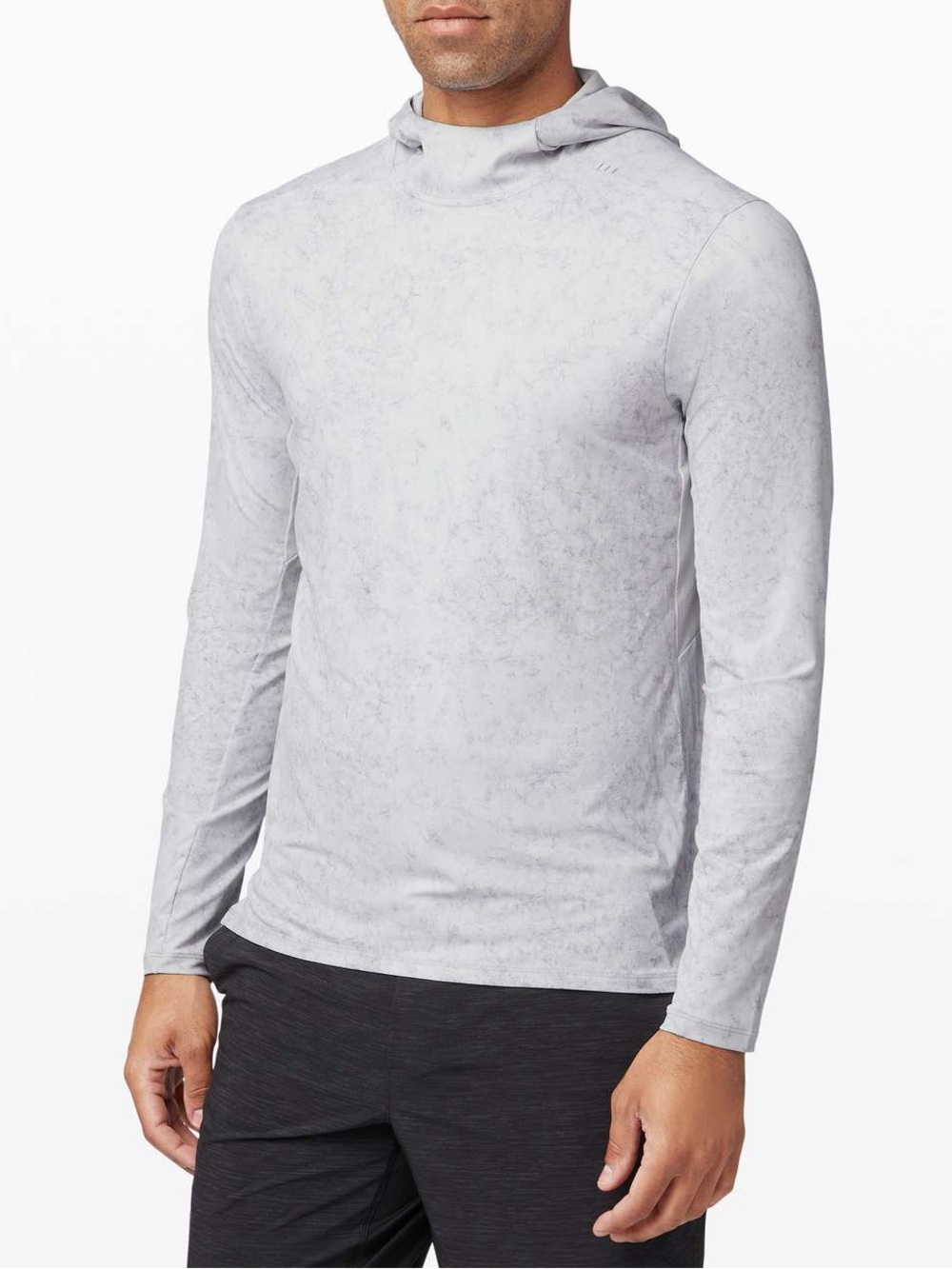 Lululemon Men's After the Wave Luxtreme Sun Hoodie Gravel Dust Alpine White Sz M